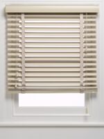 50 mm Krem Ahşap Jaluzi Perde Kurdele Merdivenli AJ555K