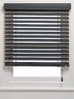 50 mm Anthratic Ahşap Jaluzi Perde İp Merdivenli AJ575