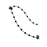 Kumaş Dikey Perde 89 mm Etek Zinciri siyah - Görsel 6