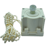 50mm Ahşap Jaluzi Redüktörlü Zincir Mekanizma Krem - Görsel 3