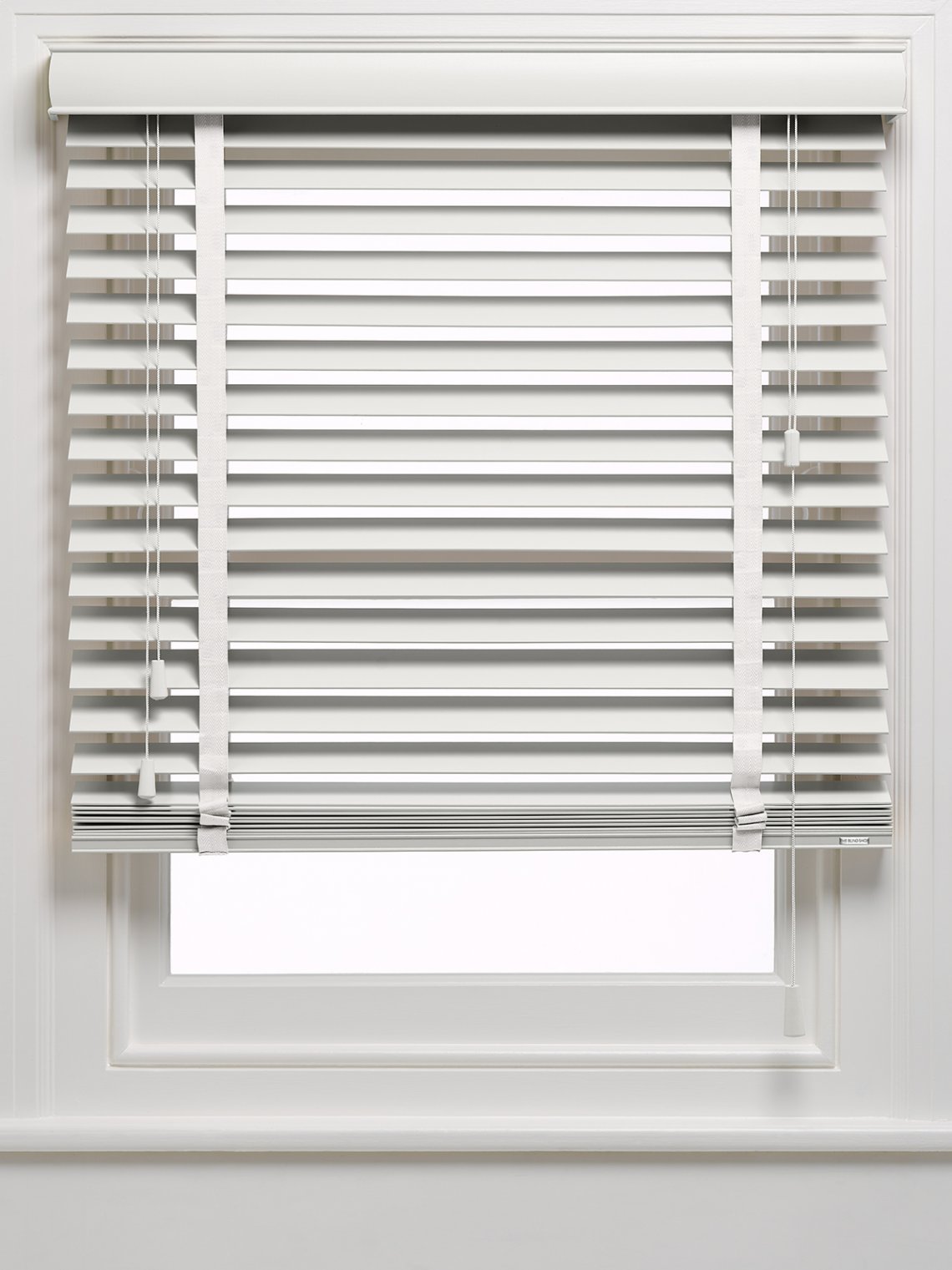 TRU100K 50 mm Kirli Beyaz TruWood Ahşap Jaluzi Perde Kurdele Merdivenli TRU100K - Görsel 1