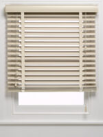 50 mm Krem TruWood Ahşap Jaluzi Perde Kurdele Merdivenli TRU110K