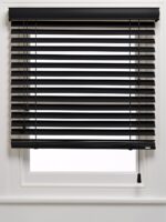 50 mm Gece Yarısı Siyahı TruWood Ahşap Jaluzi Perde İp Merdivenli TRU130