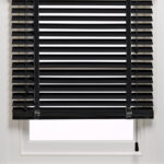 50 mm Gece Yarısı Siyahı TruWood Ahşap Jaluzi Perde Kurdele Merdivenli TRU130K