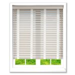 50 mm Kirli Beyaz TruWood Ahşap Jaluzi Perde Kurdele Merdivenli