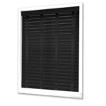 50 mm Koyu Gri Ahşap Perde Kurdele Merdivenli - Görsel 2