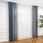 Arduvaz Gri, Gri ve Açık Gri Renkli Çizgili Dikey Tül Perde DT_14_13_12_02 - Görsel 12