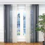 Arduvaz Gri, Gri ve Açık Gri Renkli Çizgili Dikey Tül Perde DT_14_13_12_02 - Görsel 3