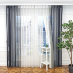 Arduvaz Gri, Gri ve Açık Gri Renkli Çizgili Dikey Tül Perde DT_14_13_12_02 - Görsel 4