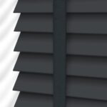 50 mm Kuzgun Siyahı TruWood Ahşap Jaluzi Perde Kurdele Merdivenli - Görsel 2