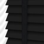 50 mm Gece Yarısı Siyahı TruWood Ahşap Jaluzi Perde Kurdele Merdivenli - Görsel 2