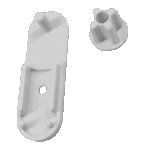 Zebra Perde Oval Beyaz Etek Çıta Tıpası