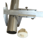 38 lik Dikdörtgen Pimli Krem Boru Sonu Tıpası - Görsel 2