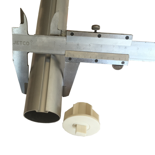 38 lik Dikdörtgen Pimli Krem Boru Sonu Tıpası - Görsel 2