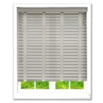 50 mm Gri TruWood Ahşap Jaluzi Perde Kurdele Merdivenli