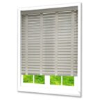 50 mm Gri TruWood Ahşap Jaluzi Perde Kurdele Merdivenli - Görsel 2