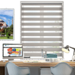 Açık Gri Desenli ZA Serisi Zebra Stor Perde - Görsel 5