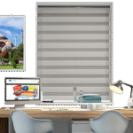 Açık Gri Desenli ZA Serisi Zebra Stor Perde - Görsel 2