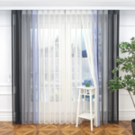 Antrasit, Açık Gri ve Ekru Renkli Çizgili Dikey Tül Perde DT_43_12_02 - Görsel 4