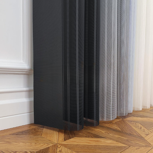 Antrasit, Açık Gri ve Ekru Renkli Çizgili Dikey Tül Perde DT_43_12_02 - Görsel 10