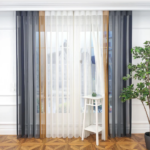 Arduvaz Gri, Gri ve Hardal Sarısı Renkli Çizgili Dikey Tül Perde DT_14_13_16_02 - Görsel 4