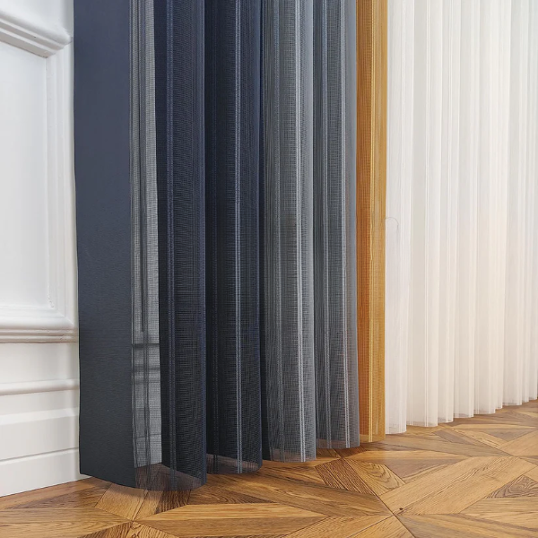 Arduvaz Gri, Gri ve Hardal Sarısı Renkli Çizgili Dikey Tül Perde DT_14_13_16_02 - Görsel 10