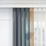 Arduvaz Gri, Kına Yeşili ve Hardal Sarısı Renkli Çizgili Dikey Tül Perde DT_14_27_16_02 - Görsel 6