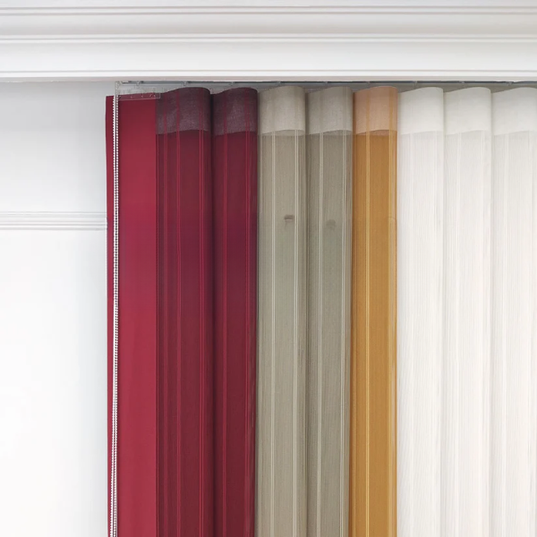 Bordo, Bej ve Hardal Sarısı Renkli Çizgili Dikey Tül Perde DT_35_09_16_02 - Görsel 8