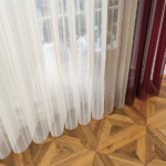 Bordo ve Somon Renk Bloklu Çizgili Dikey Tül Perde Ürün Kodu: DT_35_40_02 - Görsel 12