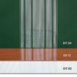 Çimen Yeşili, Oranj ve Ekru Renkli Çizgili Dikey Tül Perde DT_29_17_02 - Görsel 13