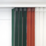 Çimen Yeşili, Oranj ve Ekru Renkli Çizgili Dikey Tül Perde DT_29_17_02 - Görsel 7