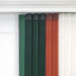 Çimen Yeşili, Oranj ve Ekru Renkli Çizgili Dikey Tül Perde DT_29_17_02 - Görsel 8