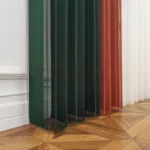 Çimen Yeşili, Oranj ve Ekru Renkli Çizgili Dikey Tül Perde DT_29_17_02 - Görsel 10