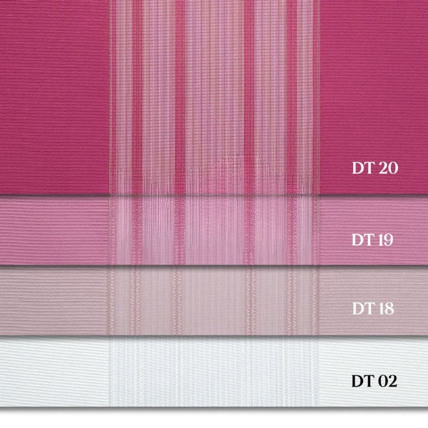 Fuşya, Pembe ve Pudra Pembesi Renkli Çizgili Dikey Tül Perde DT_20_19_18_02 - Görsel 12