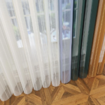 Hardal Sarısı, Kına Yeşili ve Bebe Mavisi Renkli Çizgili Dikey Tül Perde DT_16_27_30_02 - Görsel 11