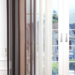 Kahverengi, Tarçın ve Kakao Kahvesi Renkli Çizgili Dikey Tül Perde DT_04_11_10_02 - Görsel 5