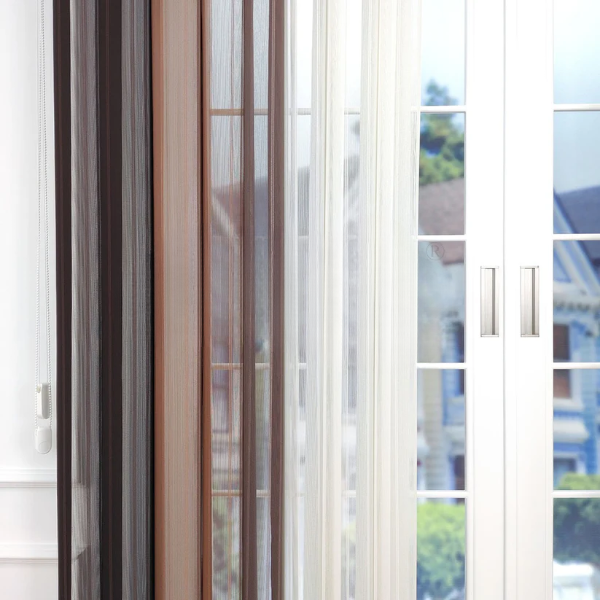 Kahverengi, Tarçın ve Kakao Kahvesi Renkli Çizgili Dikey Tül Perde DT_04_11_10_02 - Görsel 5