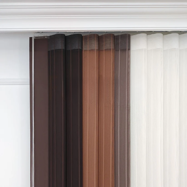 Kahverengi, Tarçın ve Kakao Kahvesi Renkli Çizgili Dikey Tül Perde DT_04_11_10_02 - Görsel 8