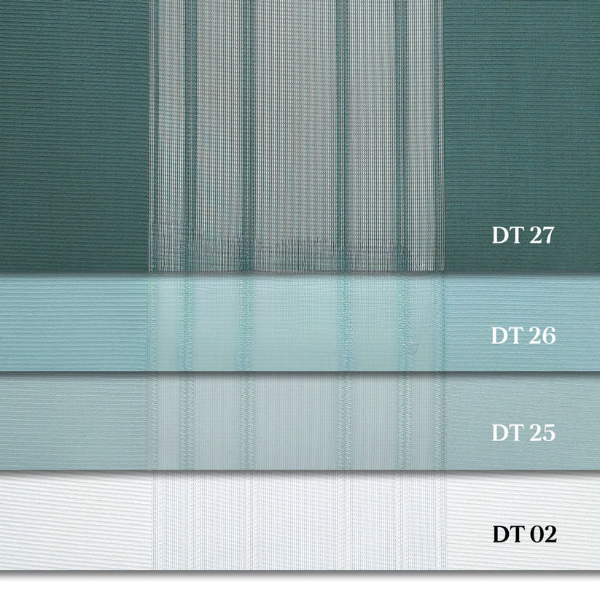 Kına Yeşili, Mint Yeşili ve Mentol Yeşili Renk Bloklu Çizgili Dikey Tül Perde Ürün Kodu: DT_27_26_25_02 - Görsel 13