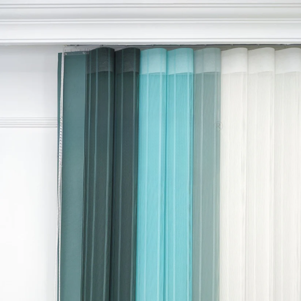 Kına Yeşili, Mint Yeşili ve Mentol Yeşili Renk Bloklu Çizgili Dikey Tül Perde Ürün Kodu: DT_27_26_25_02 - Görsel 8