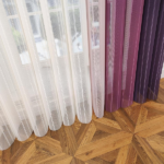 Mor, Gül Kurusu ve Yavru Ağzı Renkli Çizgili Dikey Tül Perde DT_23_21_05_02 - Görsel 11