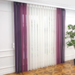 Mor, Gül Kurusu ve Yavru Ağzı Renkli Çizgili Dikey Tül Perde DT_23_21_05_02 - Görsel 12