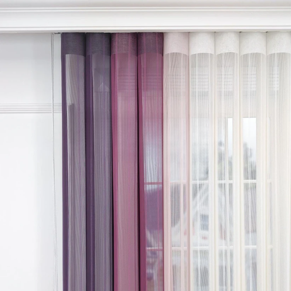 Mor, Gül Kurusu ve Yavru Ağzı Renkli Çizgili Dikey Tül Perde DT_23_21_05_02 - Görsel 6