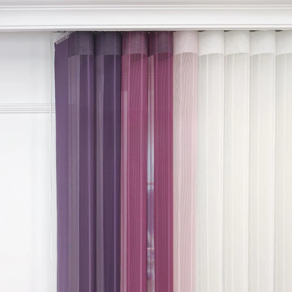 Mor, Gül Kurusu ve Yavru Ağzı Renkli Çizgili Dikey Tül Perde DT_23_21_05_02 - Görsel 7