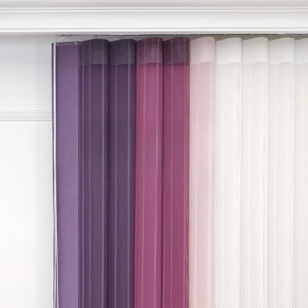 Mor, Gül Kurusu ve Yavru Ağzı Renkli Çizgili Dikey Tül Perde DT_23_21_05_02 - Görsel 8