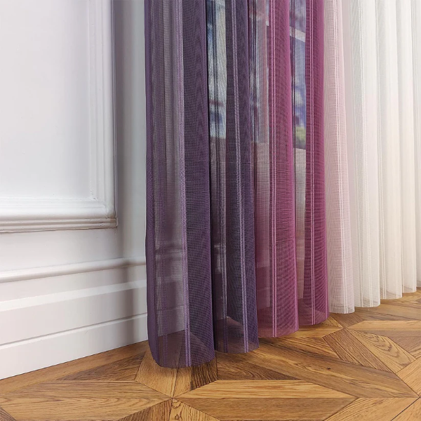 Mor, Gül Kurusu ve Yavru Ağzı Renkli Çizgili Dikey Tül Perde DT_23_21_05_02 - Görsel 9
