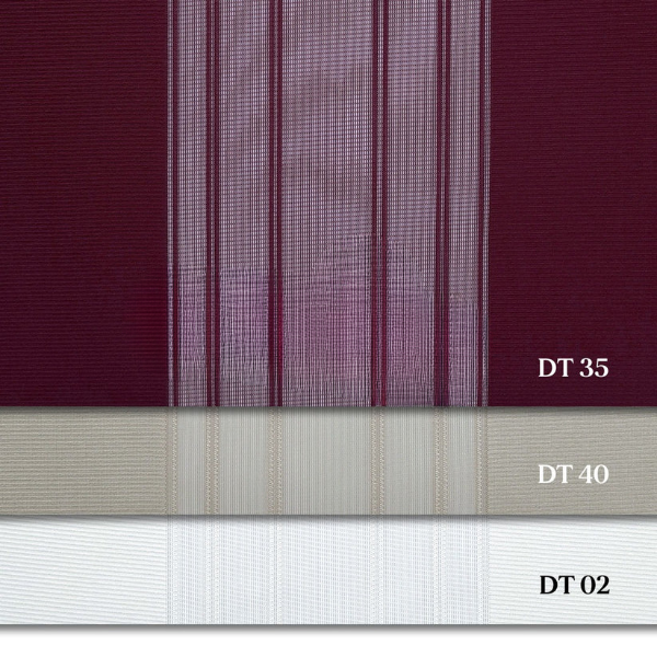 Mürdüm, Mor ve Pudra Pembesi Renkli Çizgili Dikey Tül Perde DT_22_23_18_02 - Görsel 13