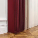 Mürdüm, Mor ve Pudra Pembesi Renkli Çizgili Dikey Tül Perde DT_22_23_18_02 - Görsel 10