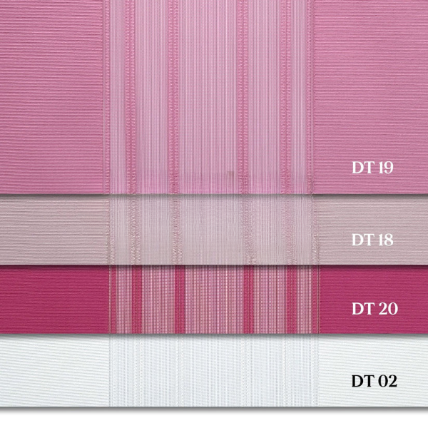 Pembe, Pudra Pembesi ve Fuşya Renklli Çizgili Dikey Tül Perde DT_19_18_20_02 - Görsel 13