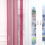 Pembe, Pudra Pembesi ve Fuşya Renklli Çizgili Dikey Tül Perde DT_19_18_20_02 - Görsel 5